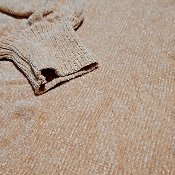 NWT Forever 21 V-Neck Well Woven Sweater Knit Dress Yarn Beige Blush Medium - Picture 3 of 4